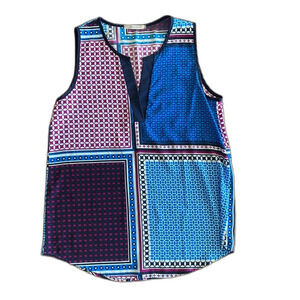 41 Hawthorn Stitch Fix Purple & Blue Geometric Tank Women's XS
